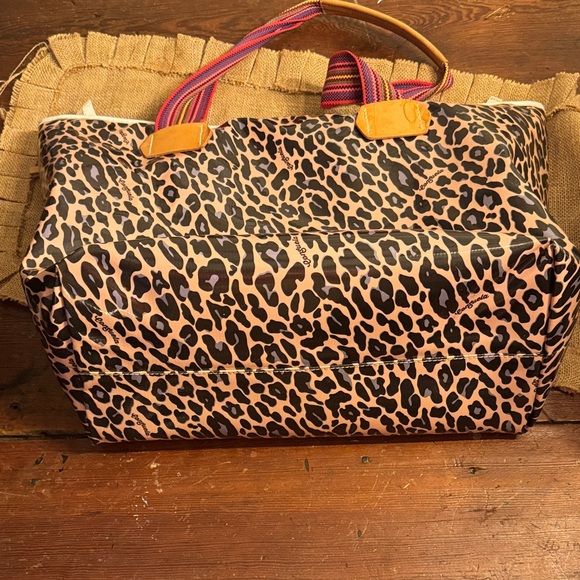 Consuela Zipper Tote Bag with Multicolor Straps - Picture 4 of 4